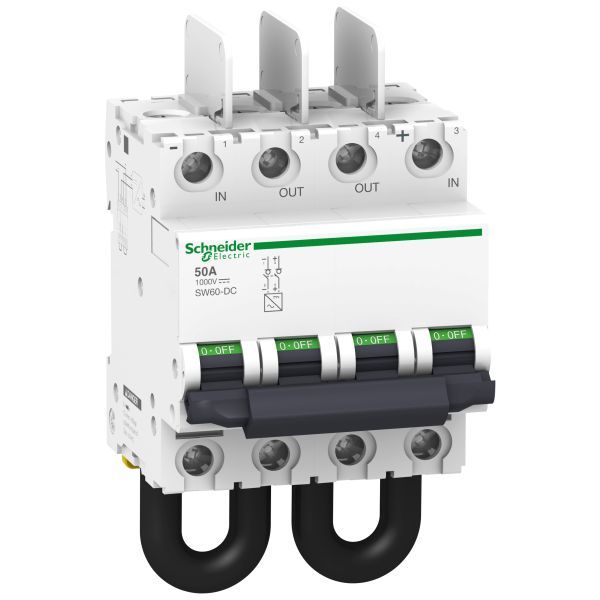 Schneider A9N61699 Lasttrennschalter SW60-DC, 2P, 1.000V DC, Anschlüsse oben