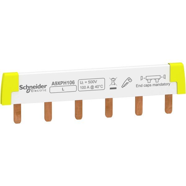Schneider A9XPH106 Phasenschiene Steg, ablängbar, 1P, 6 TE, 100A