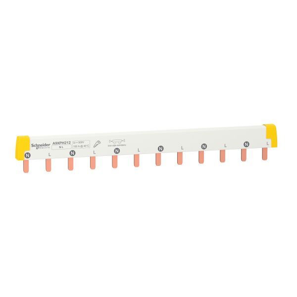 Schneider A9XPH212 Phasenschiene Steg, ablängbar, 2P, 12 TE, 100A