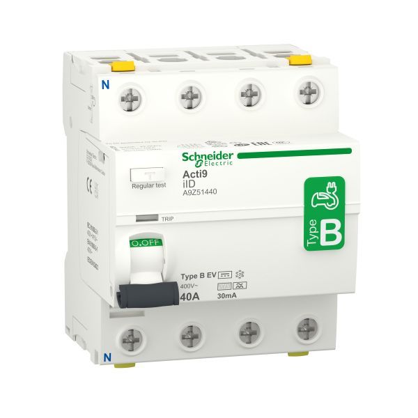 Schneider Electric A9Z51440 Fehlerstrom-Schutzschalter Elektroladestation iID 4-polig 40A Typ B-EV 30mA