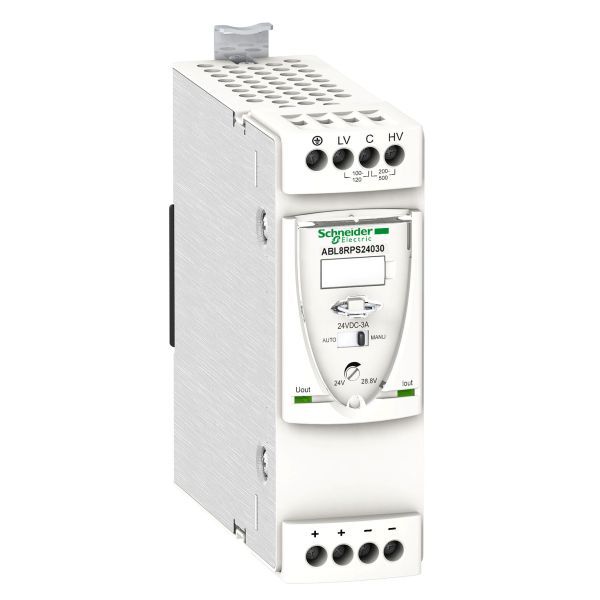 Schneider ABL8RPS24030 Spannungsversorgung, Modicon ABL8, Universal, 1-/2-phasig, 100-500V AC, 24V DC, 3A, 72W