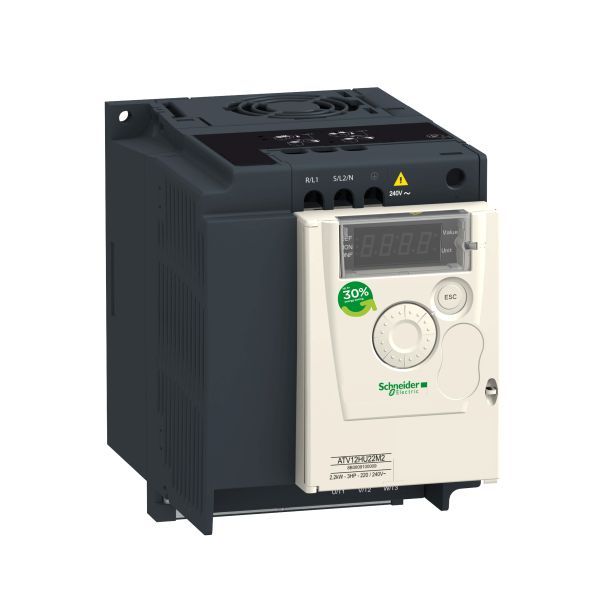 Schneider Electric ATV12HU15M2 Frequenzumrichter ATV12 1,5kW 2HP 200-240V 1-ph. m. Kühlkörper