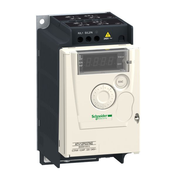 Schneider ATV12P037M2 1ph 200V 0,37kW Grundplatte TB