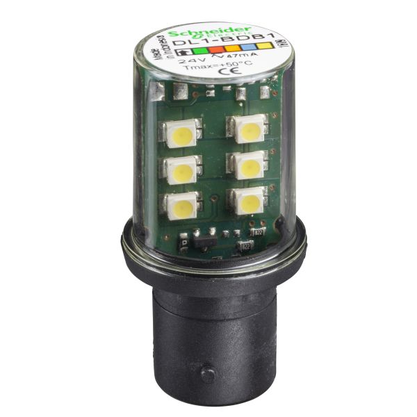 Schneider Electric DL1BDB1 LED-Lampe weiß für Befehls- u. Meldegeräte BA 15d 24 V