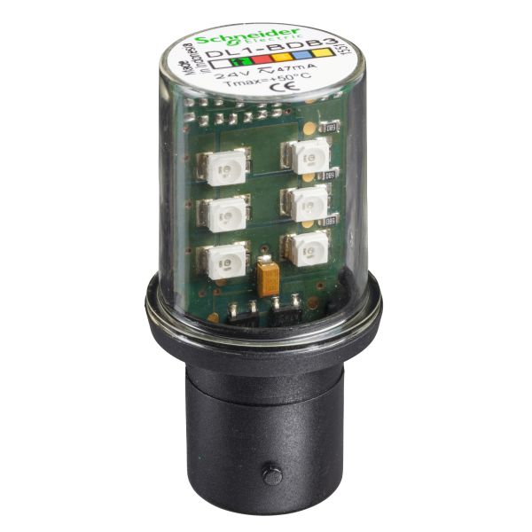 Schneider DL1BDB3 LED-Lampe, grün für Befehls- u. Meldegeräte, BA 15d, 24 V