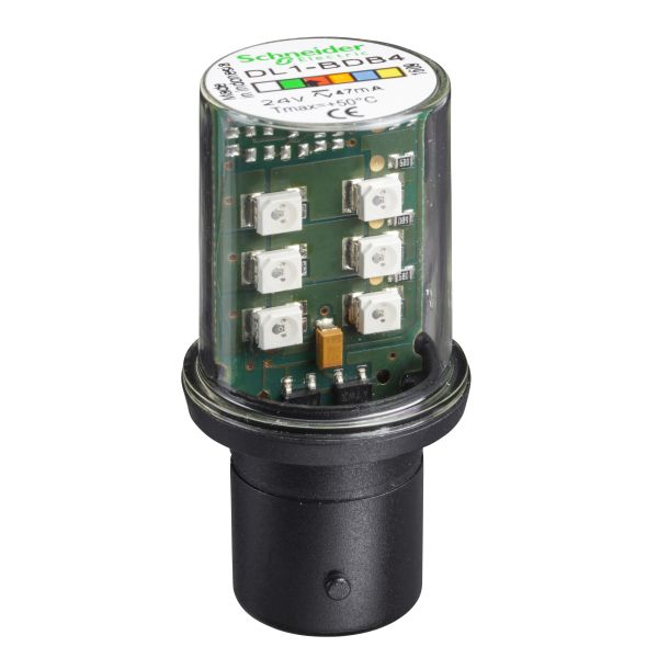 Schneider DL1BDB4 LED-Lampe, rot für Befehls- u. Meldegeräte, BA 15d, 24 V