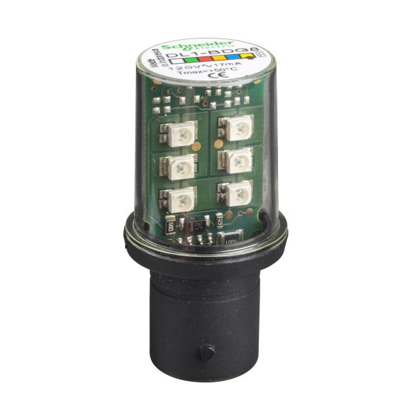 Schneider DL1BDG8 LED-Lampe, gelb-orange für Befehls- u. Meldegeräte, BA 15d, 120V