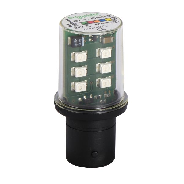 Schneider DL1BKB3 LED-Modul, Blinklicht grün, BA 15d, 24 V