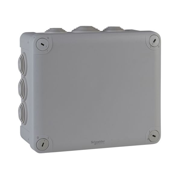 Schneider ENN05010 Mureva BOX, Abzweigdose, 10 Tüllen Ø25+2xØ32, 175x150x80mm