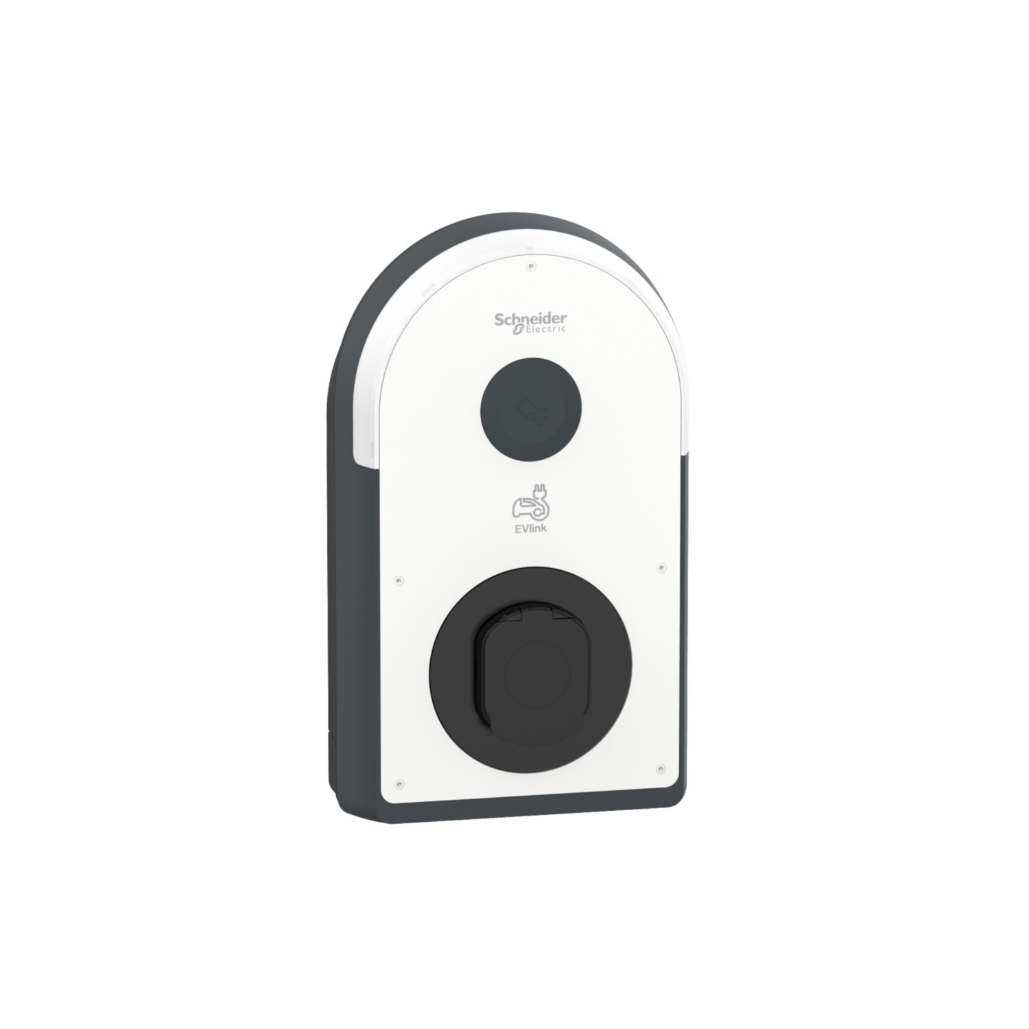 Schneider EVB3S22N40M Pro AC Wallbox, 22kW, T2S Steckdose, MID, 6mA, IP55, IK10, NFC/RFID Reader
