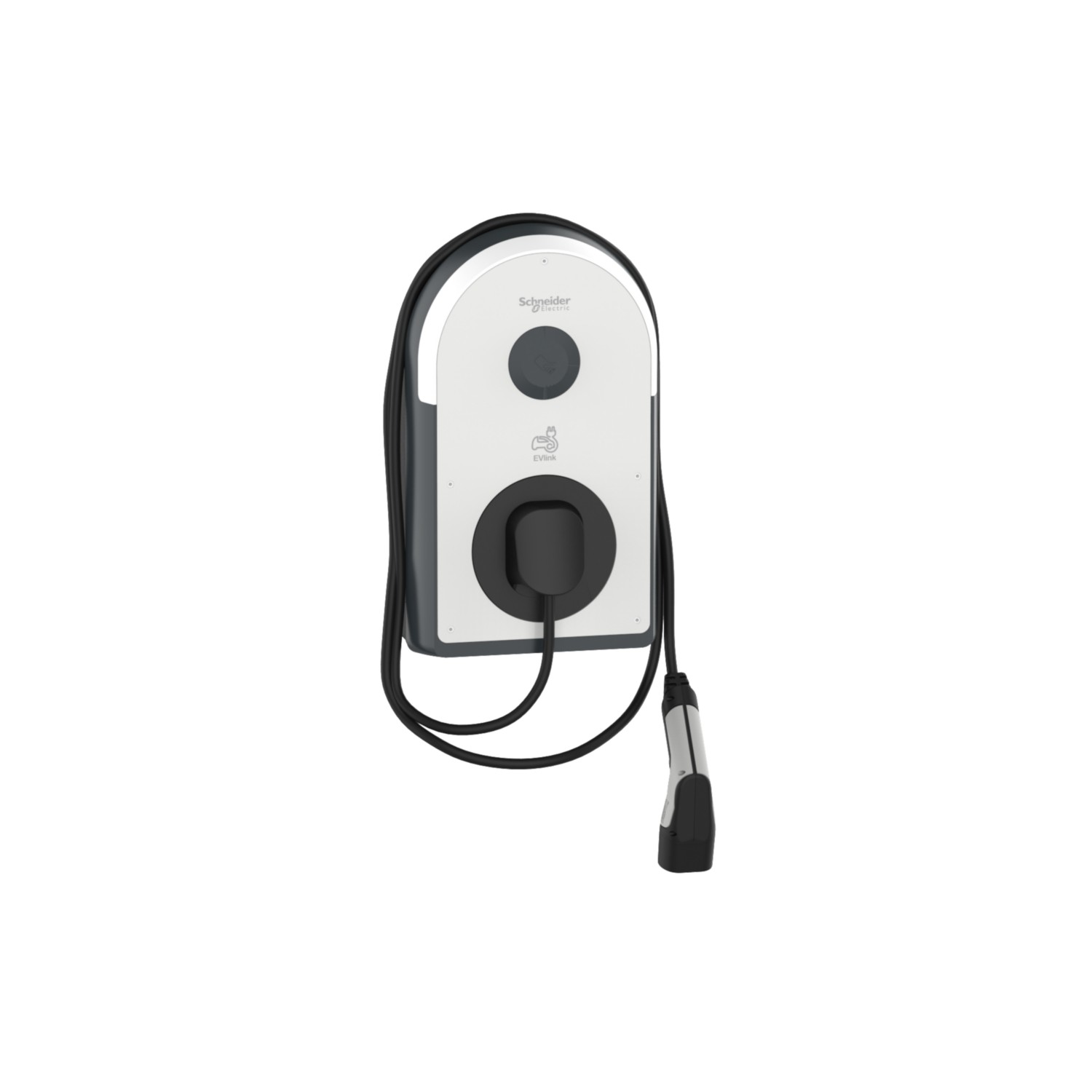 Schneider EVB3S22NCB Pro AC Wallbox, 22kW,T2 Kabel, FI Typ B-EV, IP55, IK10, NFC/RFID Reader