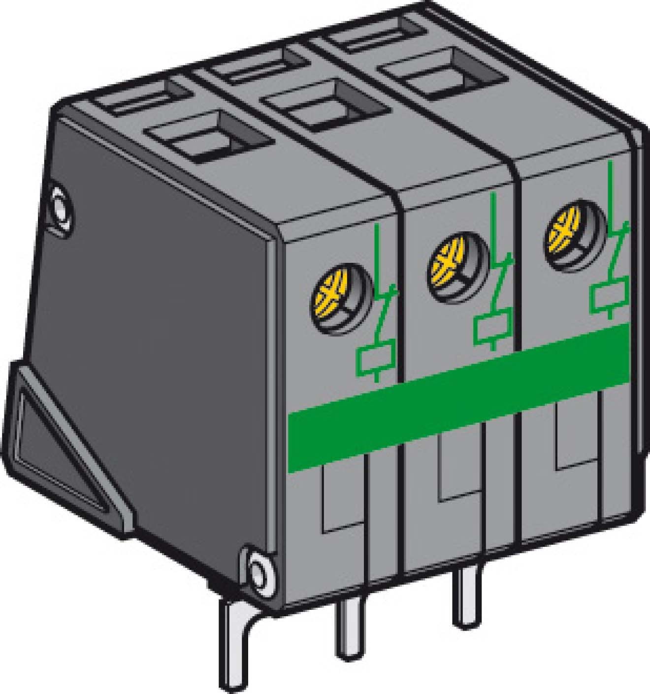 Schneider GV1L3 Is-Begrenzer 63A, für Motoschutzschalter GV2, oben