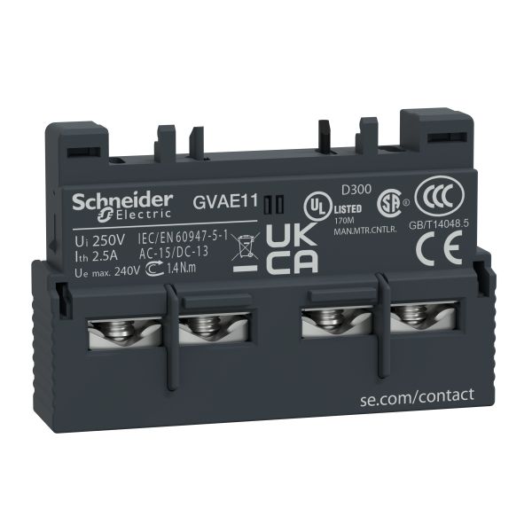 Schneider Electric GVAE11 Hilfsschalter 1S+1Ö Front