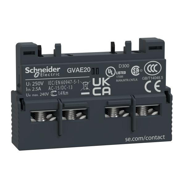 Schneider Electric GVAE20 Hilfsschalter 2S Front