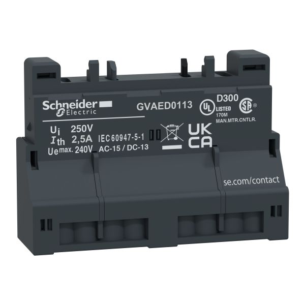 Schneider GVAED0113 Hilfsschalter 1Ö+1S, Fehler, Federzug