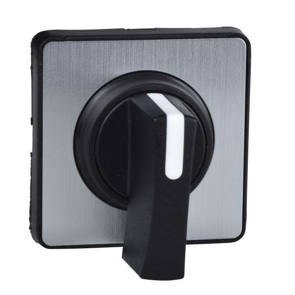 Schneider Electric KBE1H Betätigungselement 45x45mm silberfarben- Knebel schwarz zum Gravieren