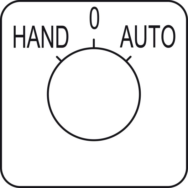 Schneider Electric KZ18434 Bezeichnungsschild für Nockenschalter HAND-O-AUTO 45x45mm