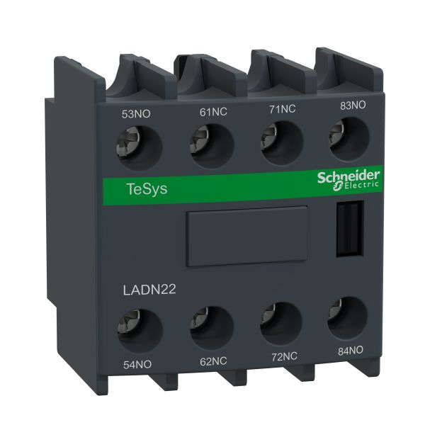 Schneider LADN22 Hilfsschalterblock, 2S+2Ö, Schraubanschluss