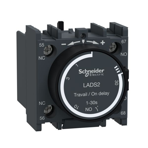 Schneider LADS2 Zeitblock, anzugsverzögert, 1S+1Ö, 1,00-30,00s, Schraubanschluss
