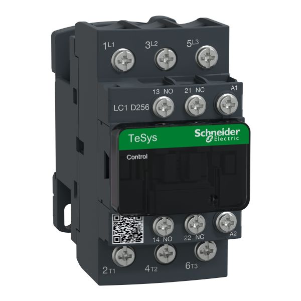 Schneider LC1D256F7 Leistungsschütz LC1D 3p, +1S+1Ö, 11 kW, 25 A, 400 V AC3, Spule 110 V AC