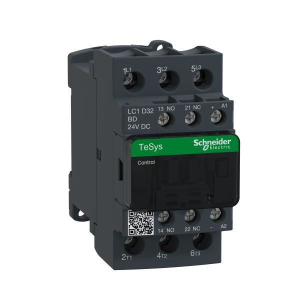 Schneider LC1D32BD Leistungsschütz LC1D 3p, +1S+1Ö, 15 kW, 32 A, 400 V AC3, Spule 24 V DC