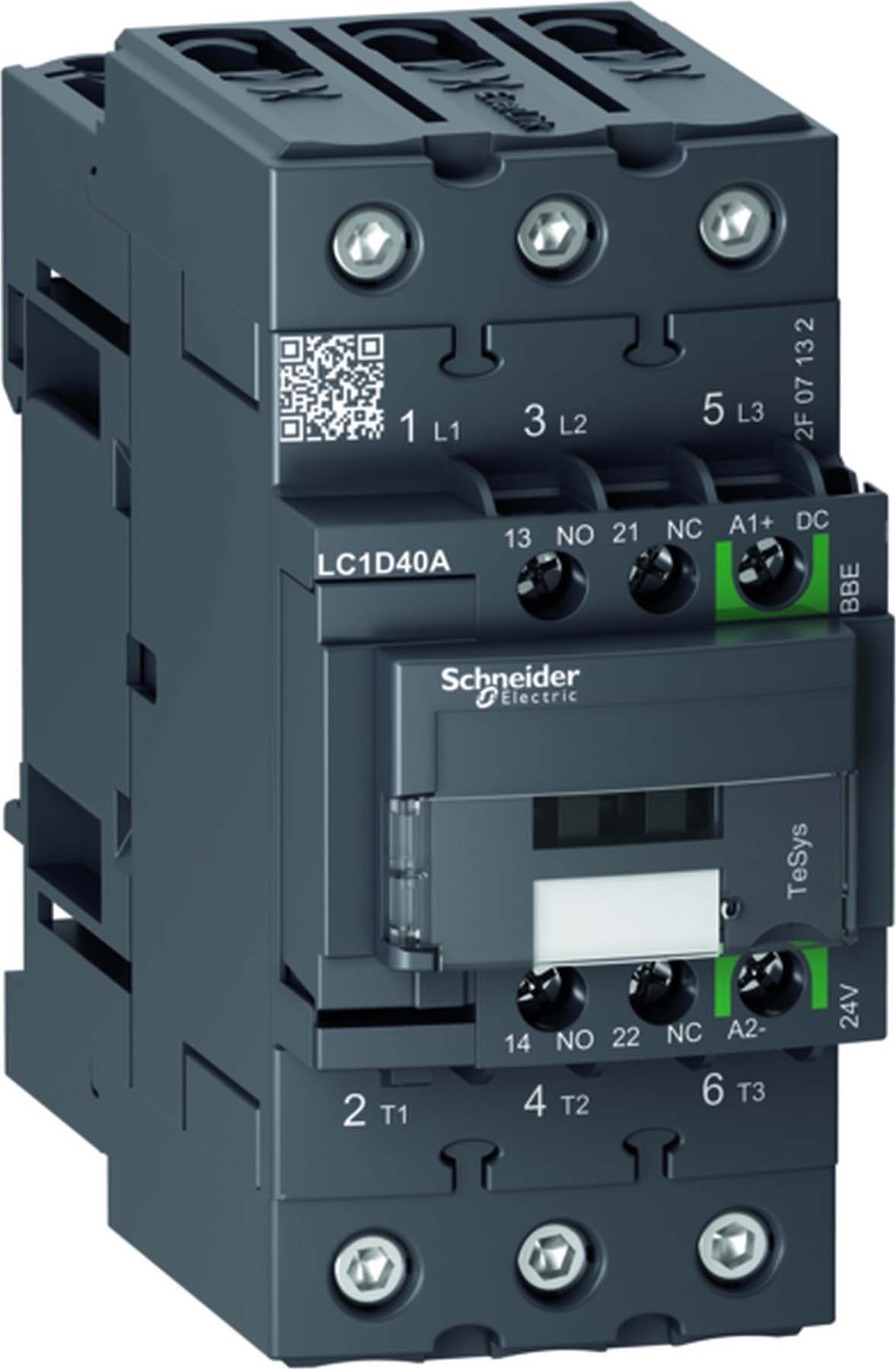 Schneider LC1D50ABBE Leistungsschütz LC1D 3p, +1S+1Ö, 22 kW, 50 A, 400 V AC3, Spule 17-30 V DC