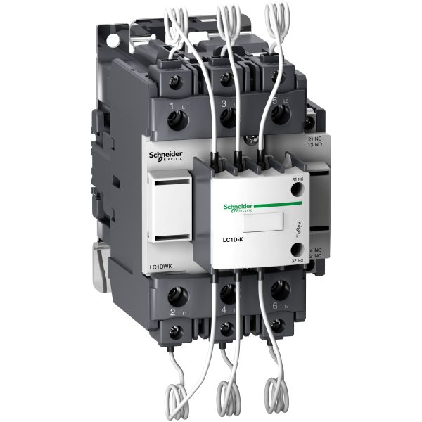 Schneider LC1DWK12P7 Kondensatorschütz, 3p+1S+2Ö, 60KVAr/400V, Spule 230V 50/60Hz