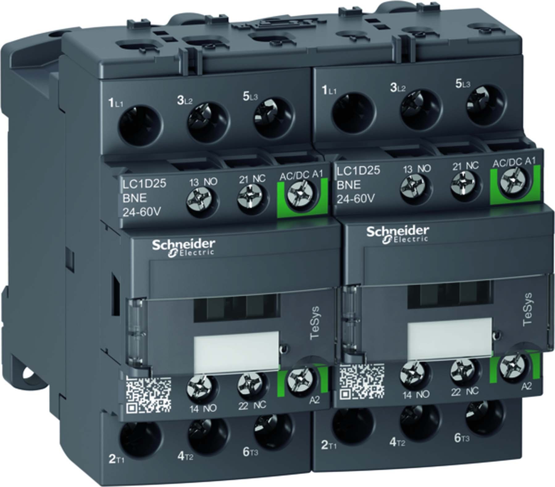 Schneider LC2D32EHE Wendeschützkombination, 3p+1S+1Ö, 15kW/400V/AC3, 32A, Spule 48 - 130V AC/DC