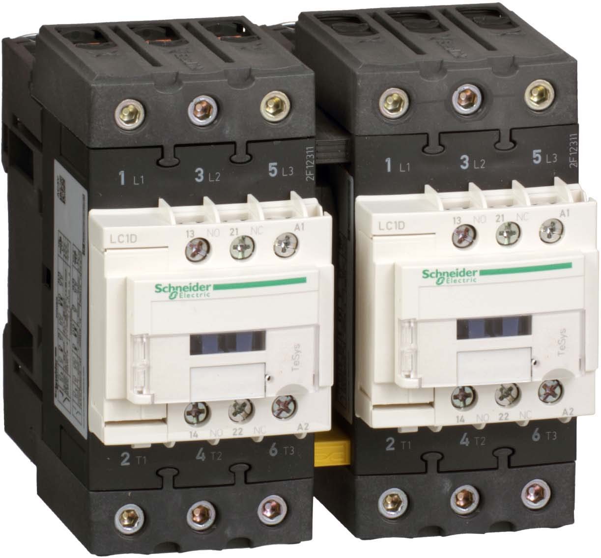 Schneider LC2D40AE7 Wendeschützkombination, 3p+1S+1Ö, 18,5kW/400V/AC3 40A, Spule 48V 50/60Hz