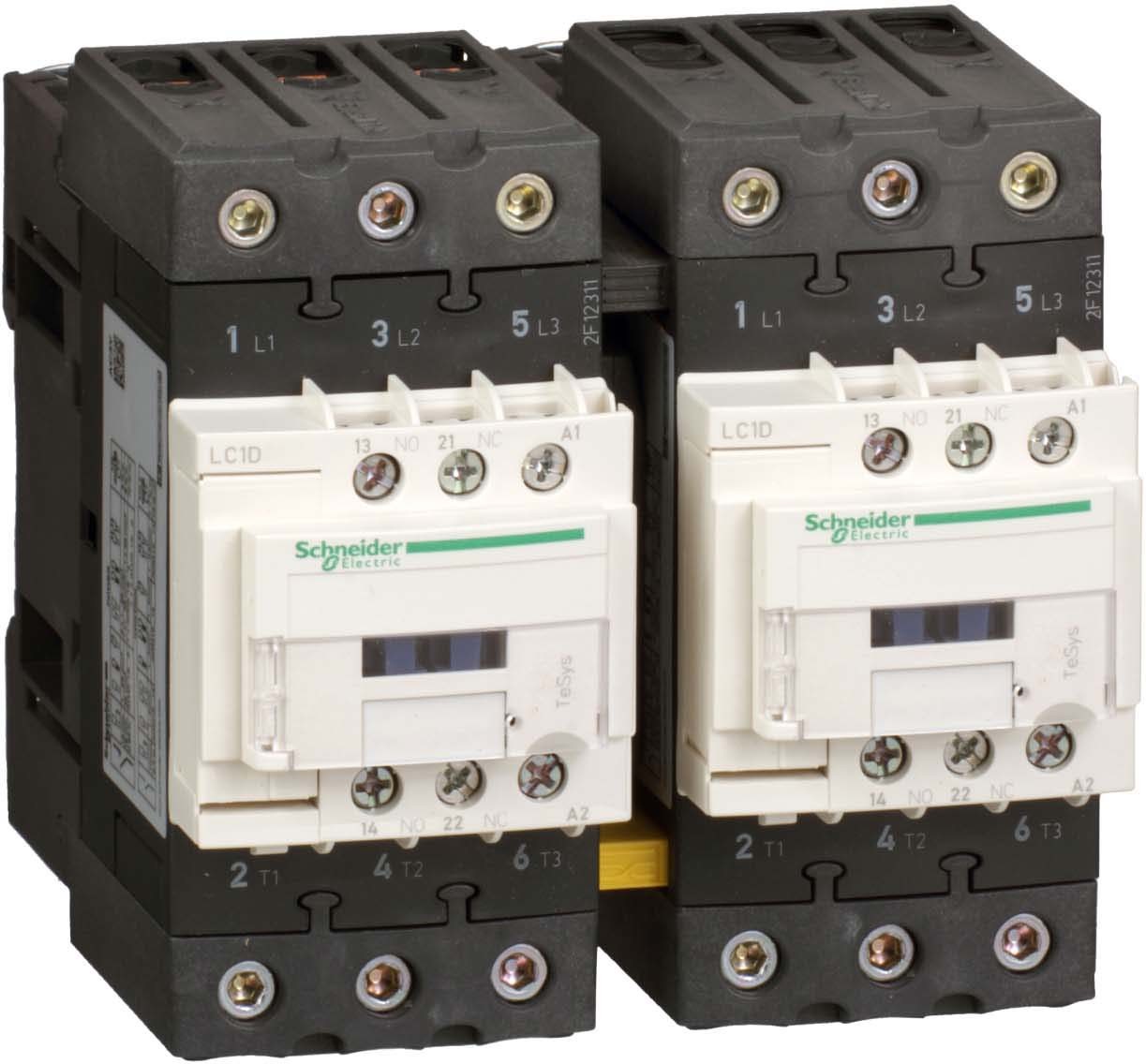 Schneider Electric LC2D65AE7 Wendeschützkombination 3-polig +1S+1Ö 30kW/400V/AC3 65A Spule 48V 50/60Hz