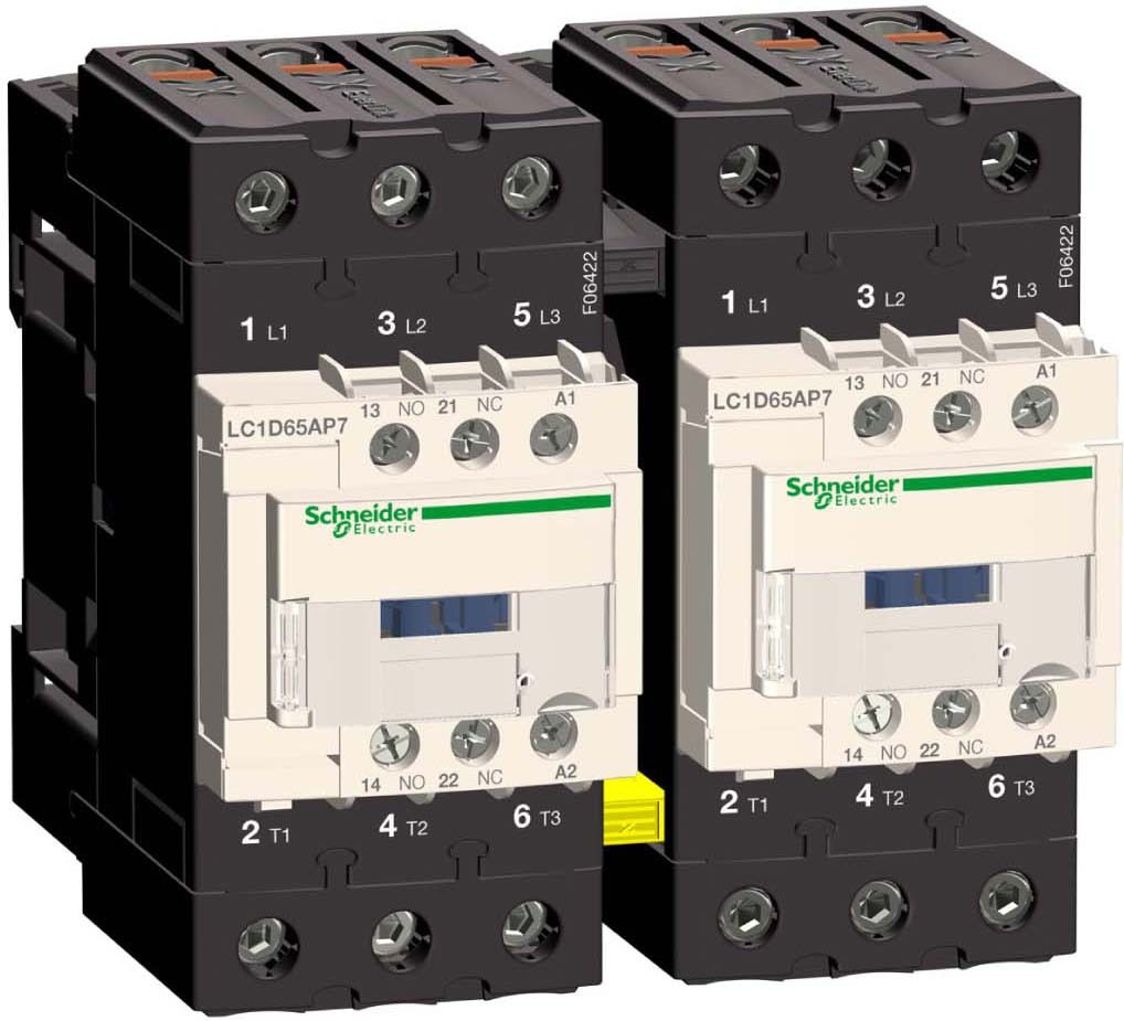 Schneider LC2D65AP7 Wendeschützkombination, 3p+1S+1Ö, 30kW/400V/AC3 65A, Spule 230V 50/60Hz
