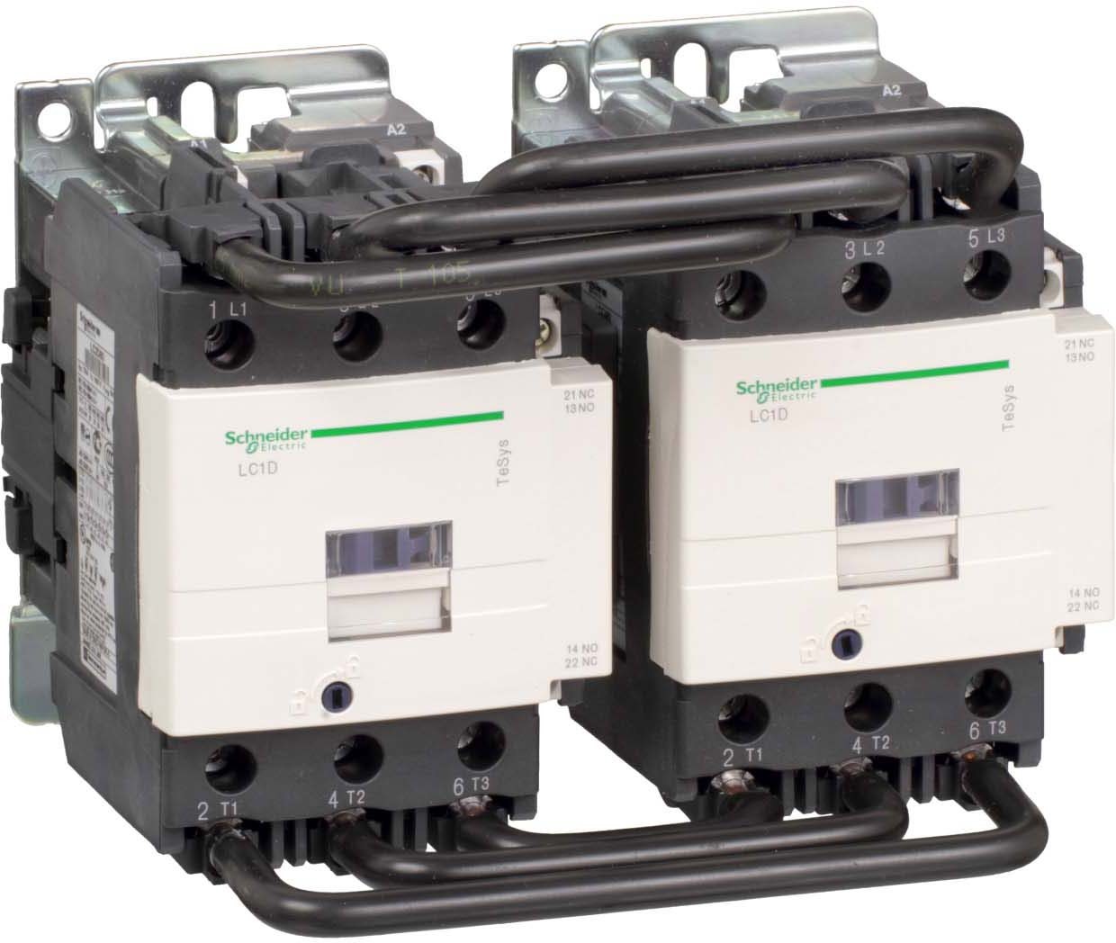 Schneider LC2D80P7 Wendeschützkombination, 3p+1S+1Ö, 37kW/400V/AC3 80A, Spule 230V 50/60Hz