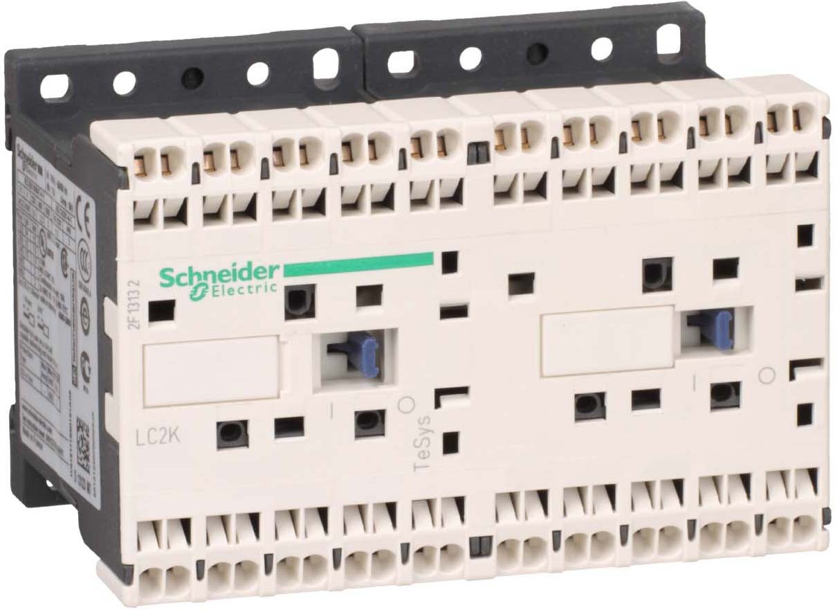 Schneider LC2K09103E7 Wendeschützkombination, 3p+1S, 4kW/400V/AC3, 9A, Spule 48V 50/60Hz