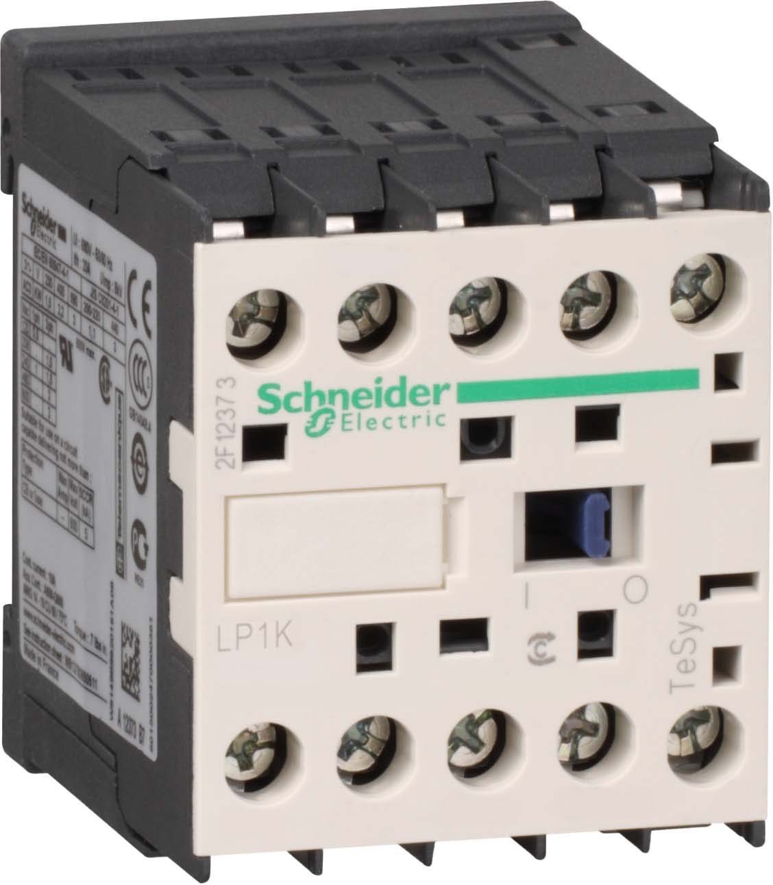 Schneider LP1K06105BD Leistungsschütz LP1K 3p, +1S, 2.2 kW, 6 A, 400 V AC3, Spule 24 V DC