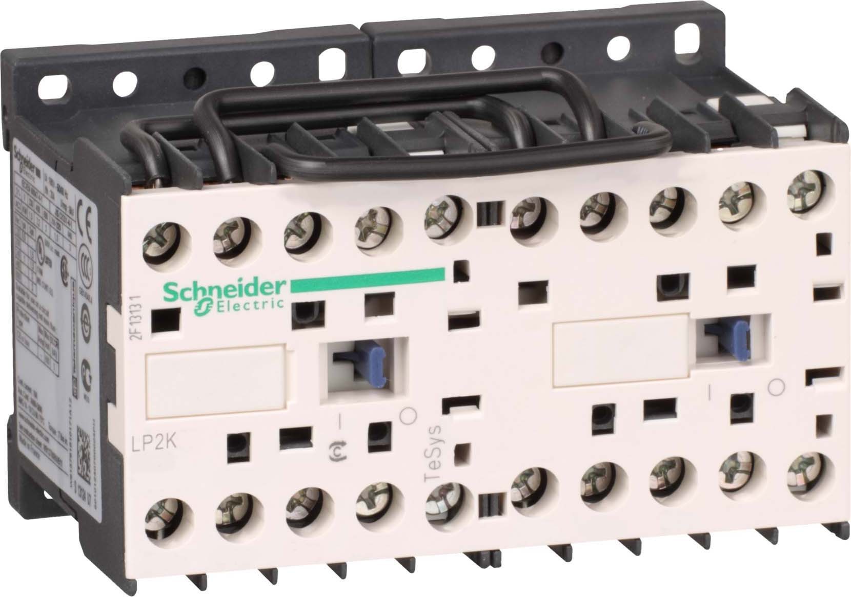 Schneider Electric LP2K0610BD Wendeschützkombination 3-polig +1S 2,2kW/400V/AC3 6A Spule 24V DC
