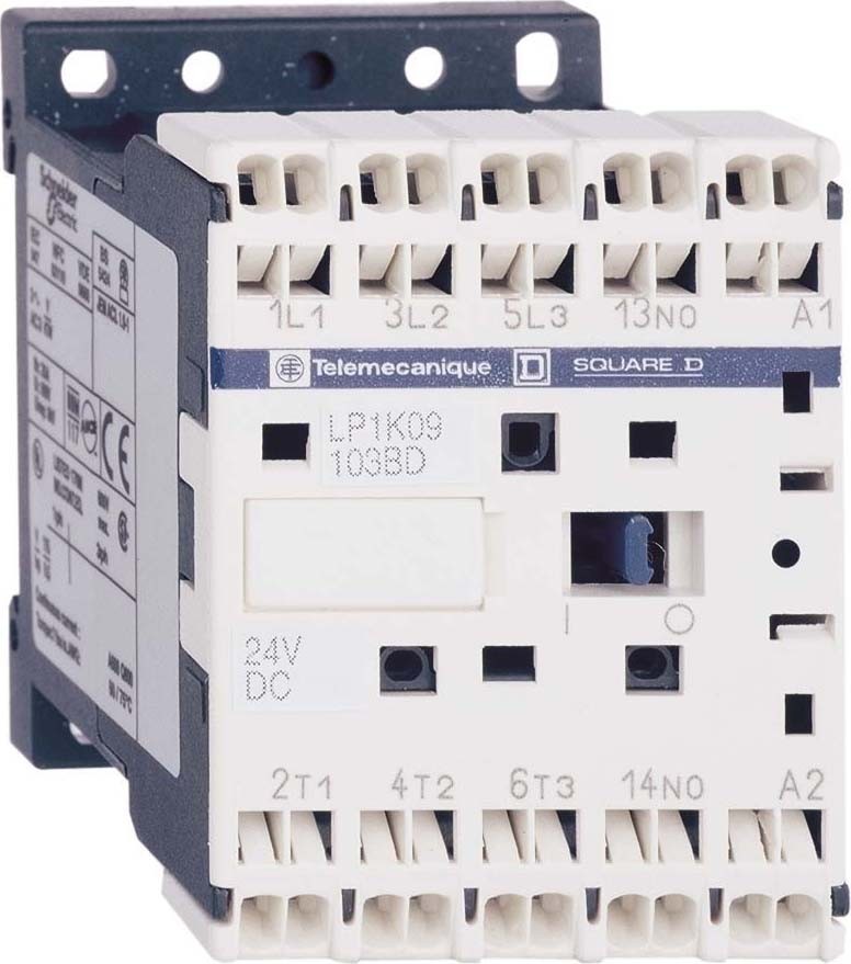 Schneider LP4K06103BW3 Leistungsschütz LP4K 3p, +1S, 2.2 kW, 6 A, 400 V AC3, Spule 24 V DC