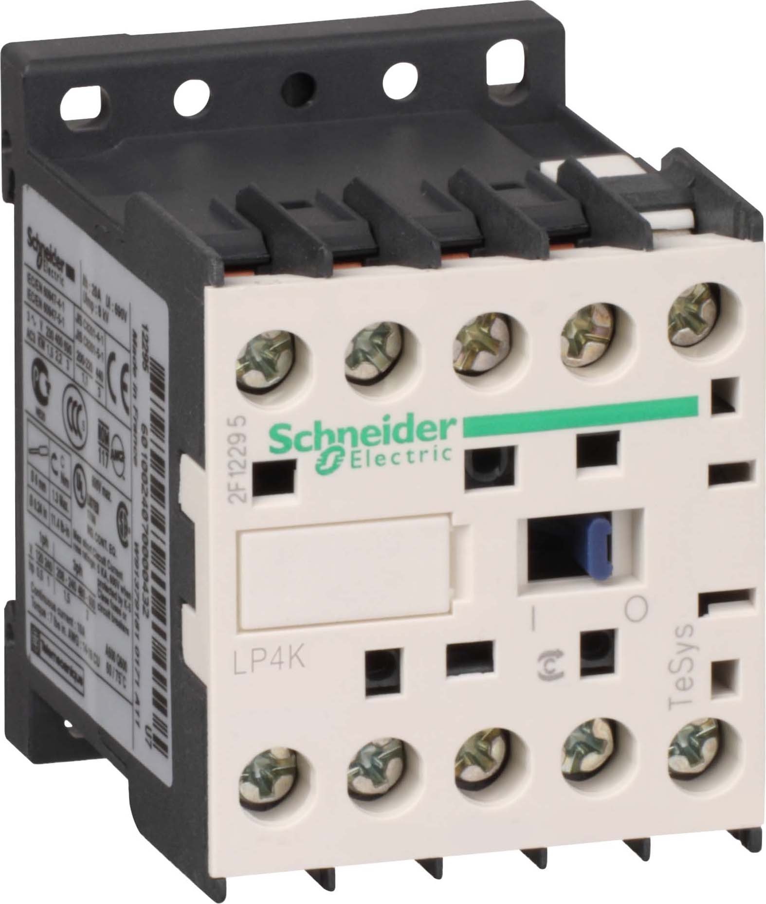 Schneider LP4K1210SW3 Leistungsschütz LP4K 3p, +1S, 5.5 kW, 12 A, 400 V AC3, Spule 72 V DC