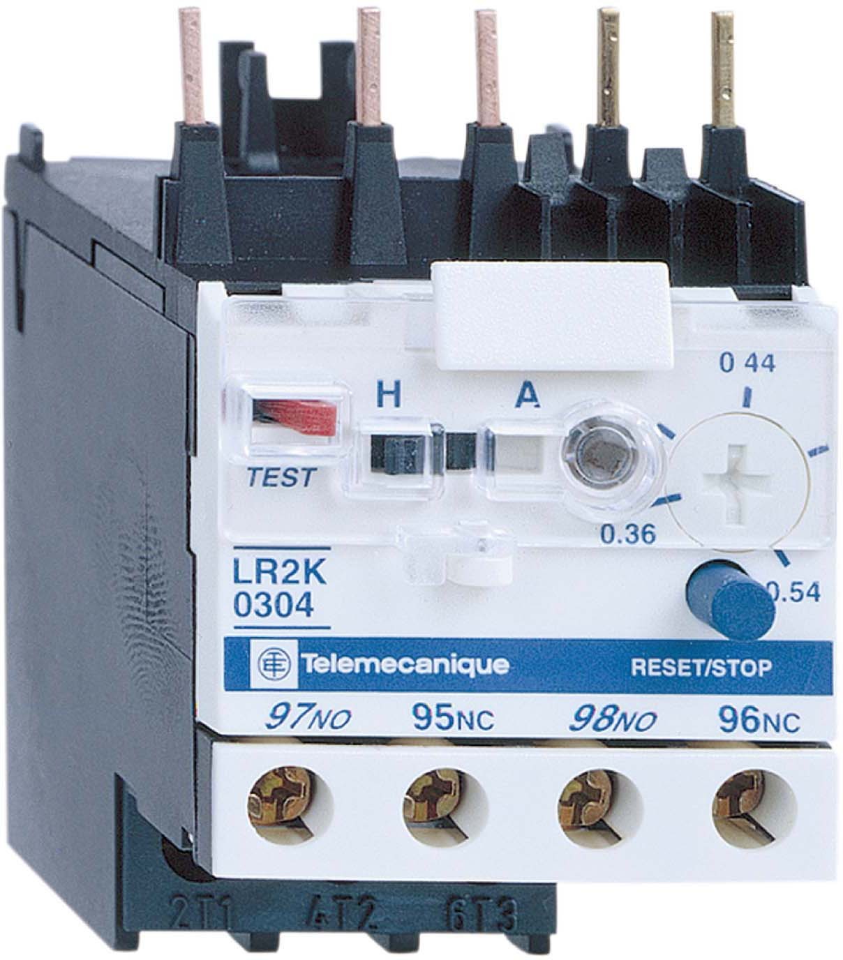 Schneider LR2K0304 Motorschutzrelais, 0,36-0,54A, 1S+1Ö, Klasse 10A