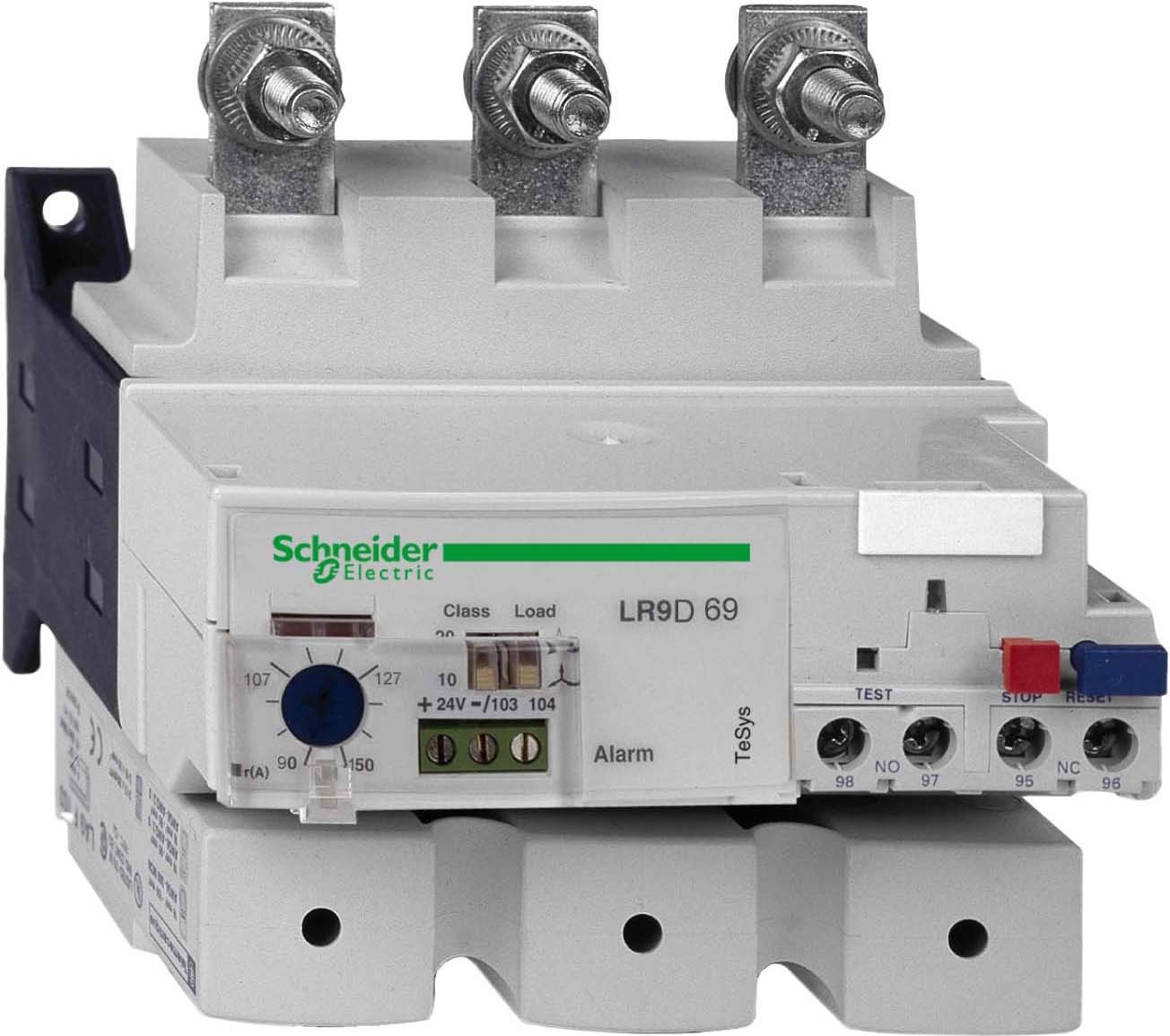 Schneider LR9D69 Motorschutzrelais, 90-150A, 1S+1Ö, Klasse 10