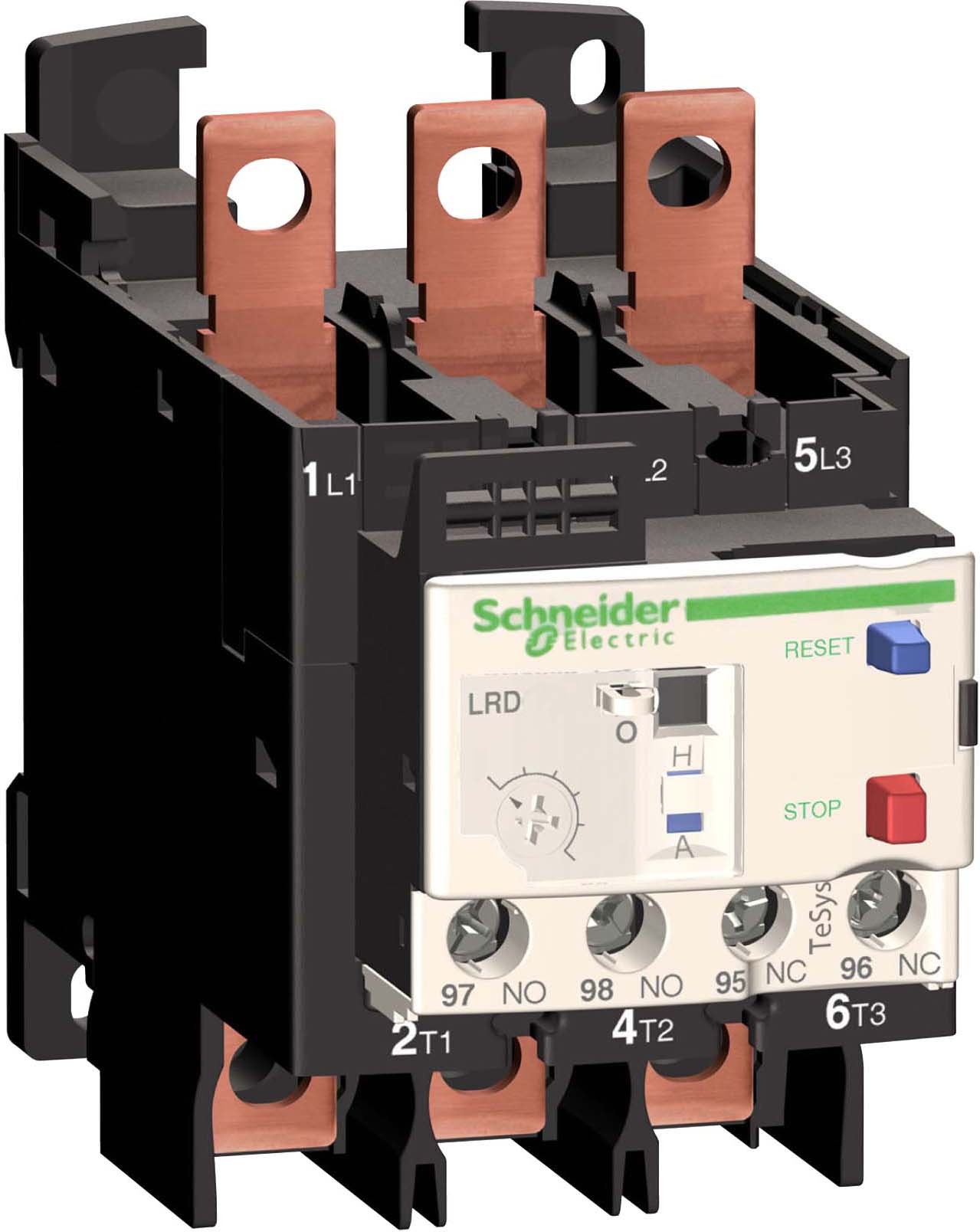 Schneider LRD3256 Motorschutzrelais, 17-25A, 1S+1Ö, Klasse 10A, Ringkabelschuhanschluss