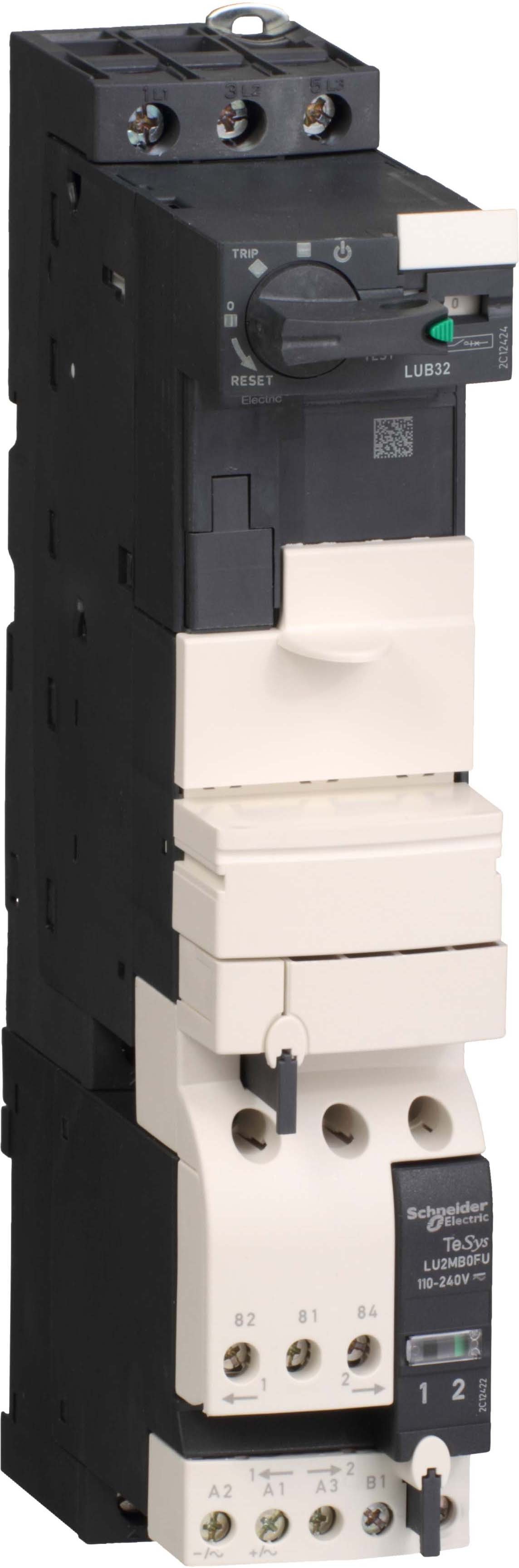 Schneider LU2B32B Wendekombination, TeSys Ultra, 3P, 1S + 1Ö, 32A, 690VAC, 24 VAC Spule