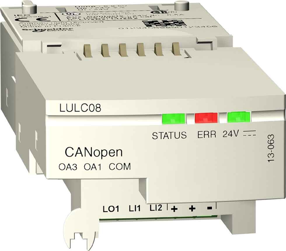 Schneider LULC08 CANopen-Kommunikationsmodul, für TeSys U, 24 V DC