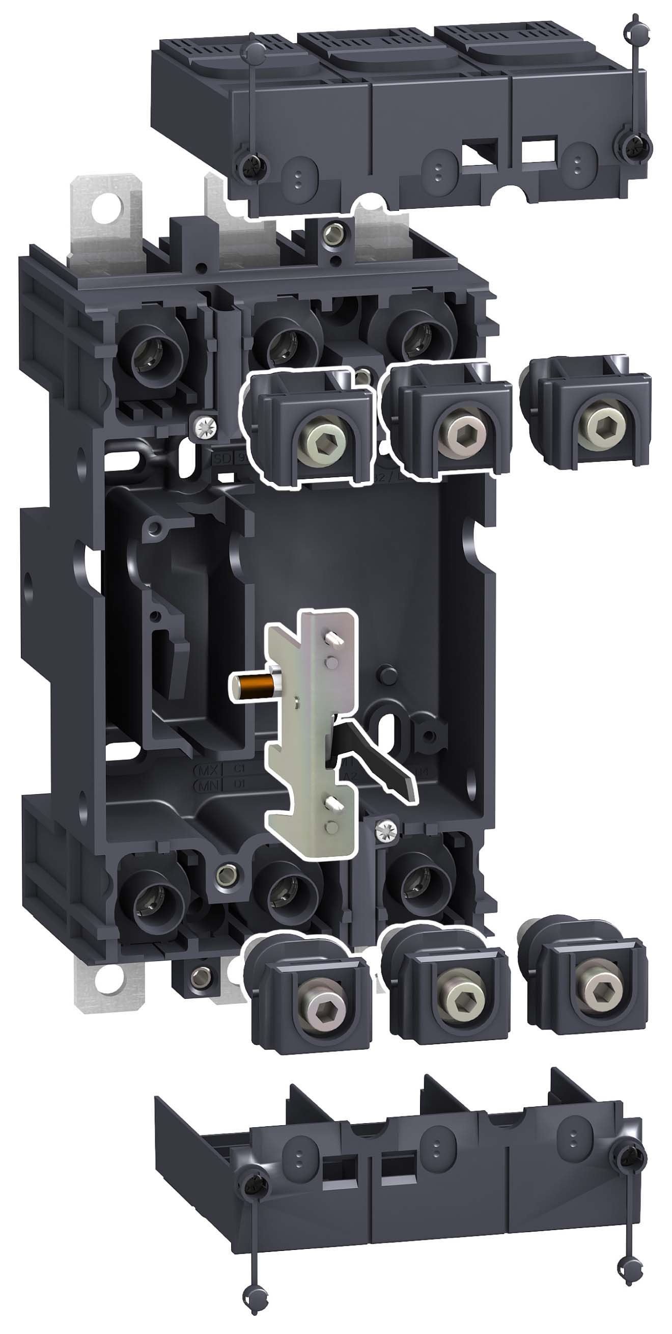 Schneider LV429289 3P ComPact Einsteckplattensatz, ComPact NSX100-250 Kompaktleistungsschalterzubehör