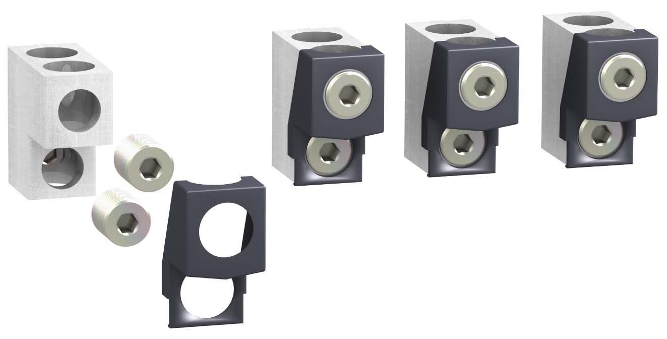 Schneider LV432482 Anschluss-Klemmen für 2 Kabel (4 Stk.), 2x 35-240mm², für INS/INV320-630 und ComPact NSX400-630