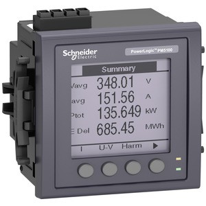 Schneider Electric METSEPM5100 Universalmessgerät PM5100 Fronteinbau konfig. Transistor Ausgang bis zur 15. H