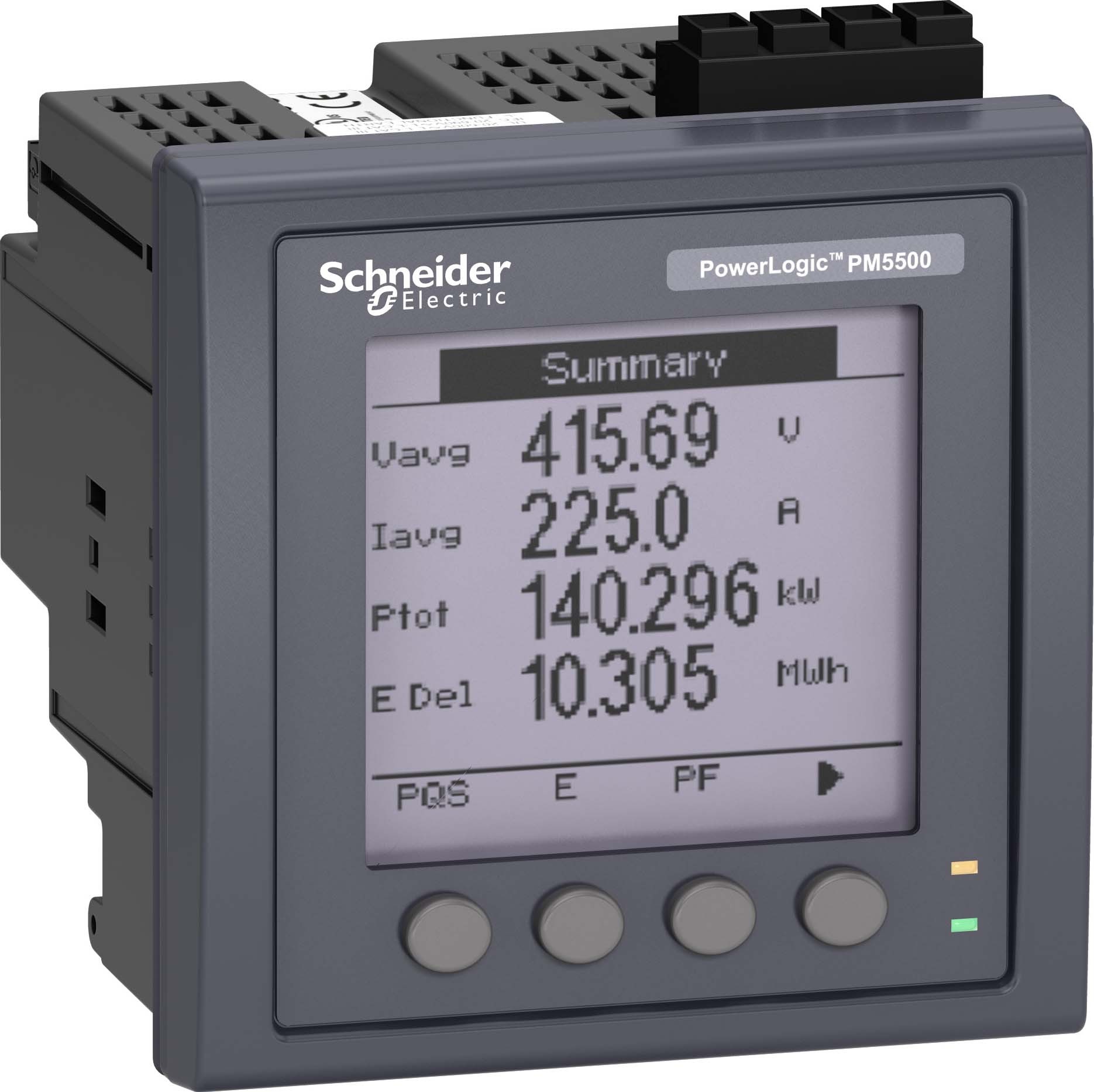 Schneider METSEPM5561 Universalmessgerät PM5561, 2 Ethernet, MID, bis 63. Harmonisch, 4 Digitaleingang und 2 Digitalausgang, Klasse 0,2s