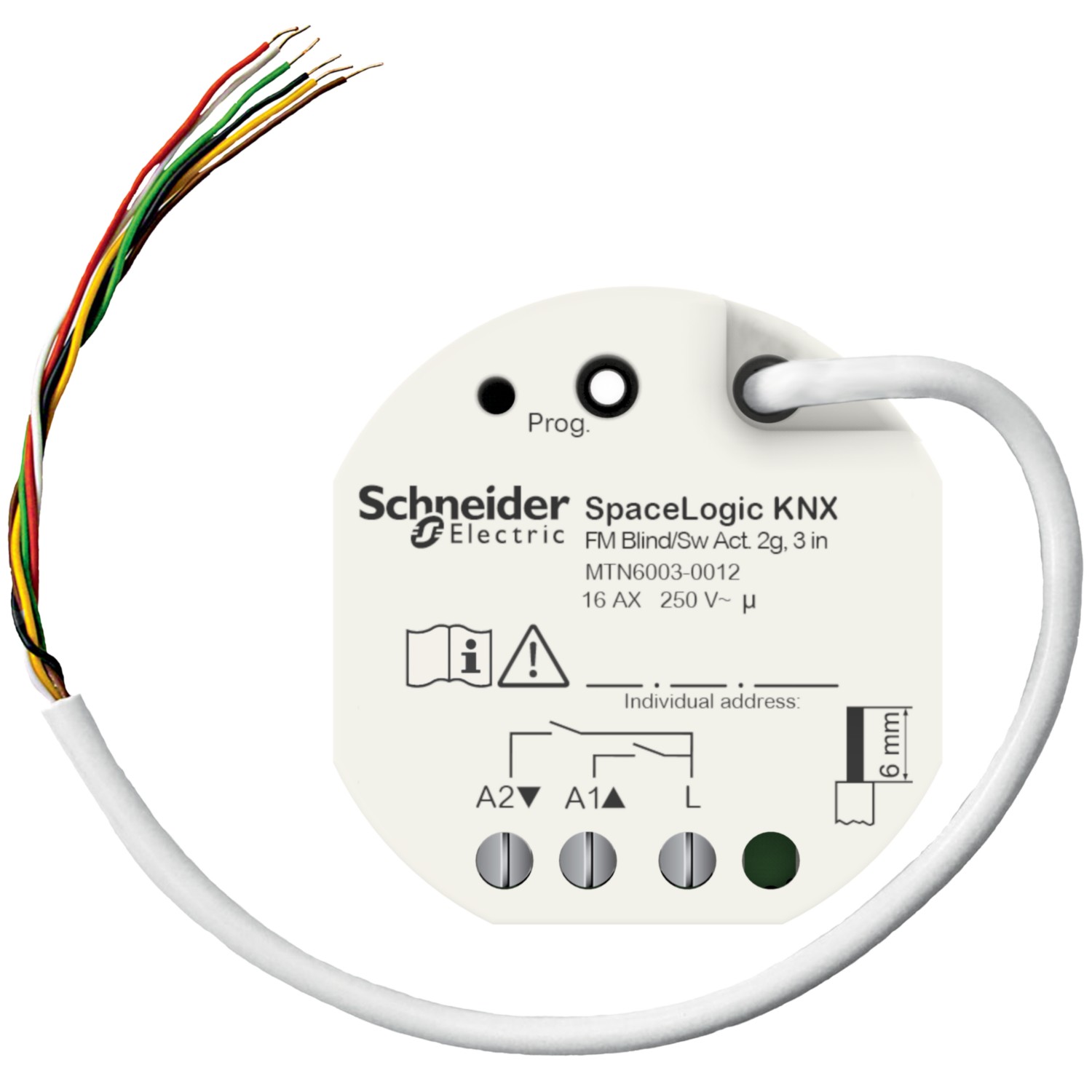 Schneider Electric MTN6003-0012 SpaceLogic KNX Jalousie-/Schaltaktor 2fach UP mit 3 Binäreingängen
