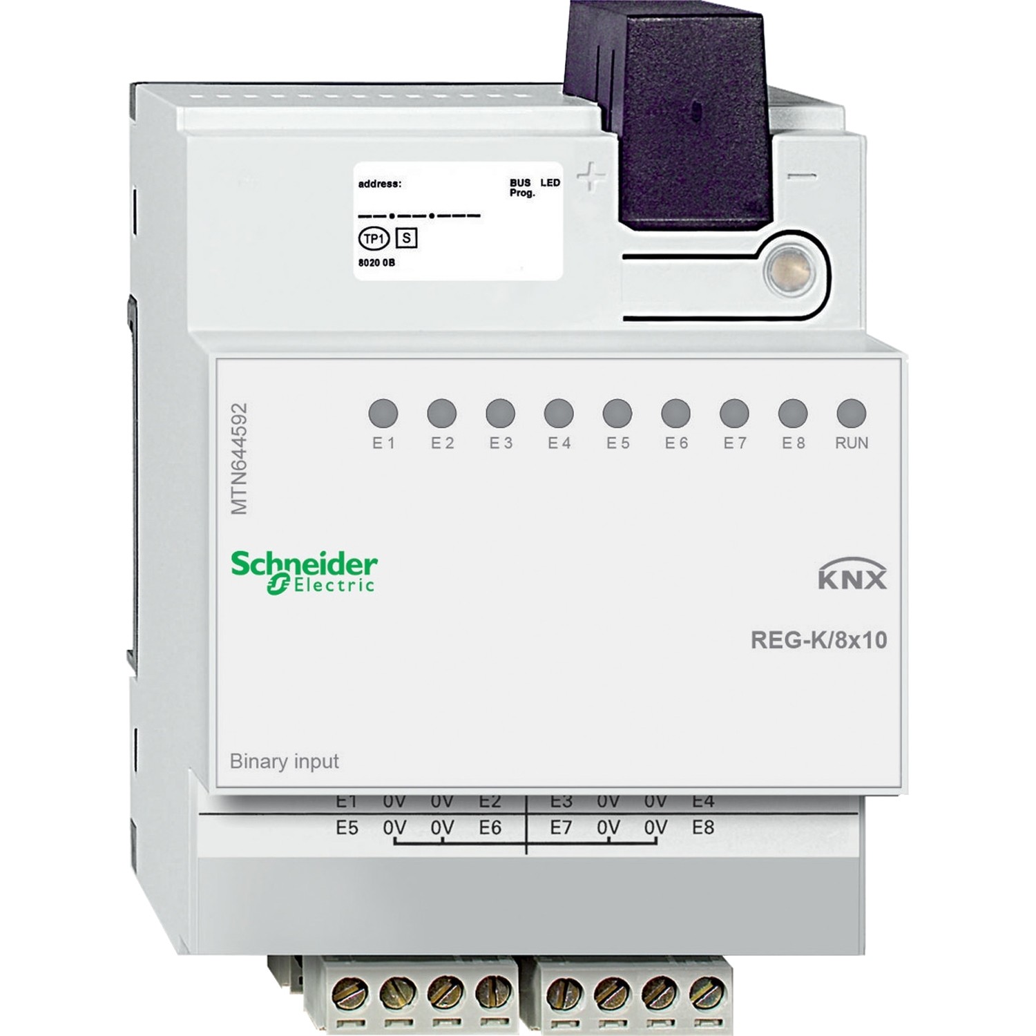 Schneider MTN644592 Binäreingang REG-K/8x10, lichtgrau