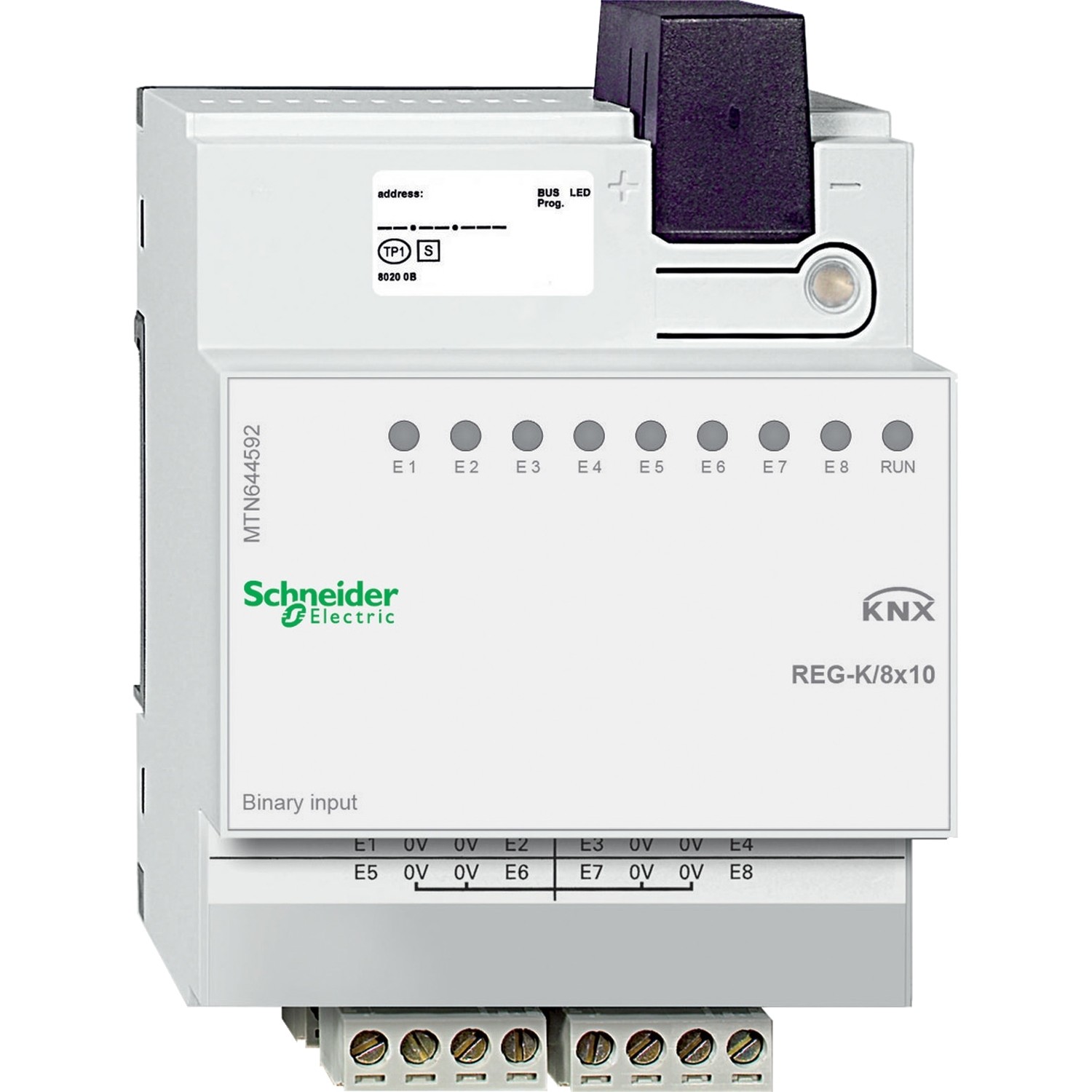 Schneider Electric MTN644592 Binäreingang REG-K/8x10 lichtgrau