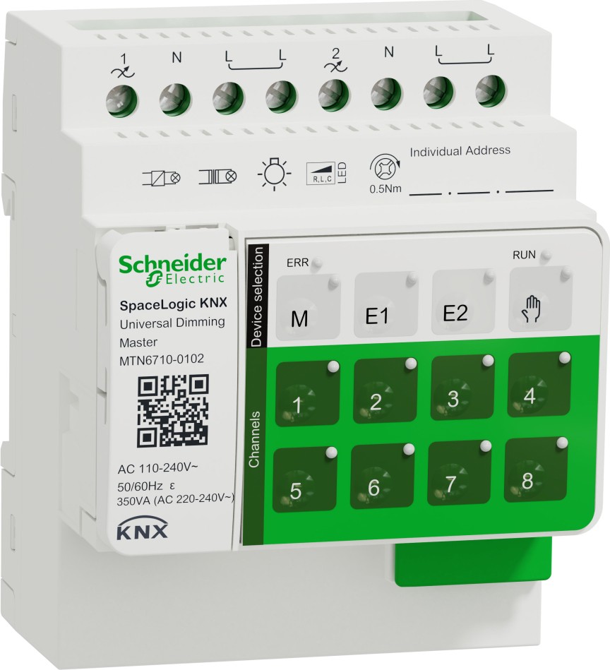 Schneider Electric MTN6710-0102 SpaceLogic KNX Master Dimmer 2-fach